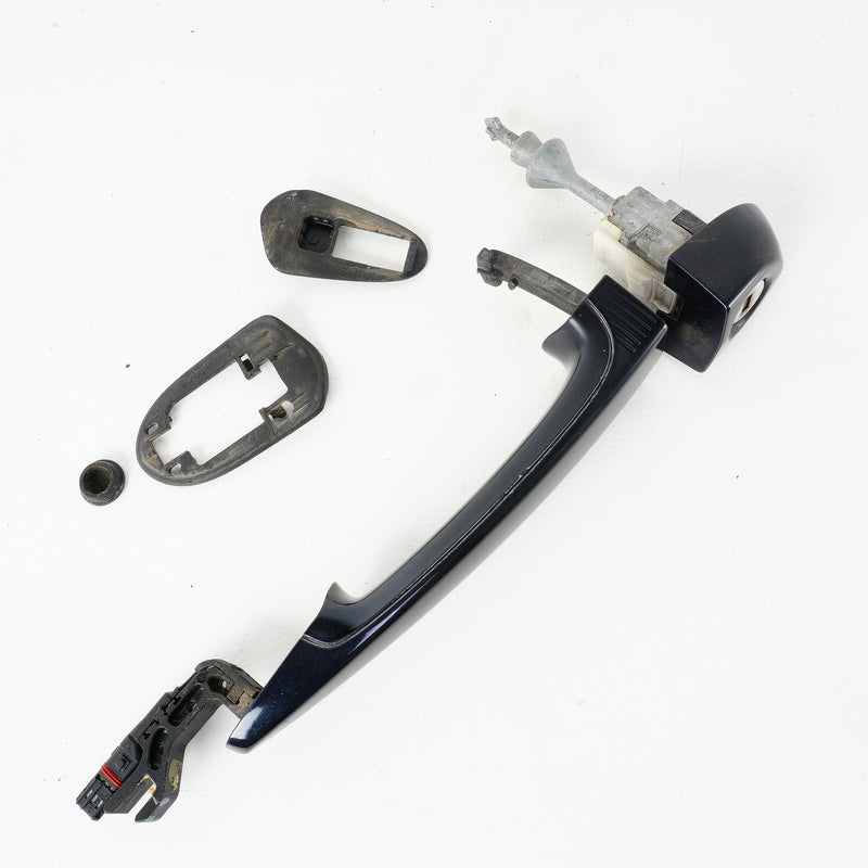 05-15 OEM BMW Front Left Door Handle w/Lock Cylinder 416 Carbon Black X5 X6 E70