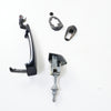 05-15 OEM BMW Front Left Door Handle w/Lock Cylinder 416 Carbon Black X5 X6 E70
