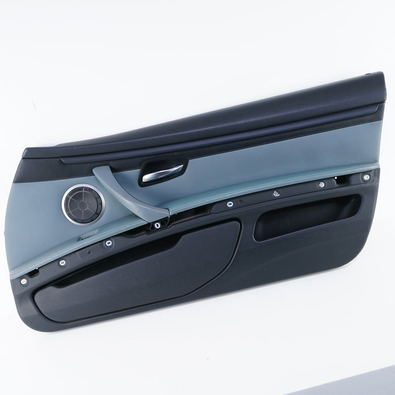 08-13 OEM BMW Front Right Leather Door Panel Palladium Silver 7903602 E92 E93