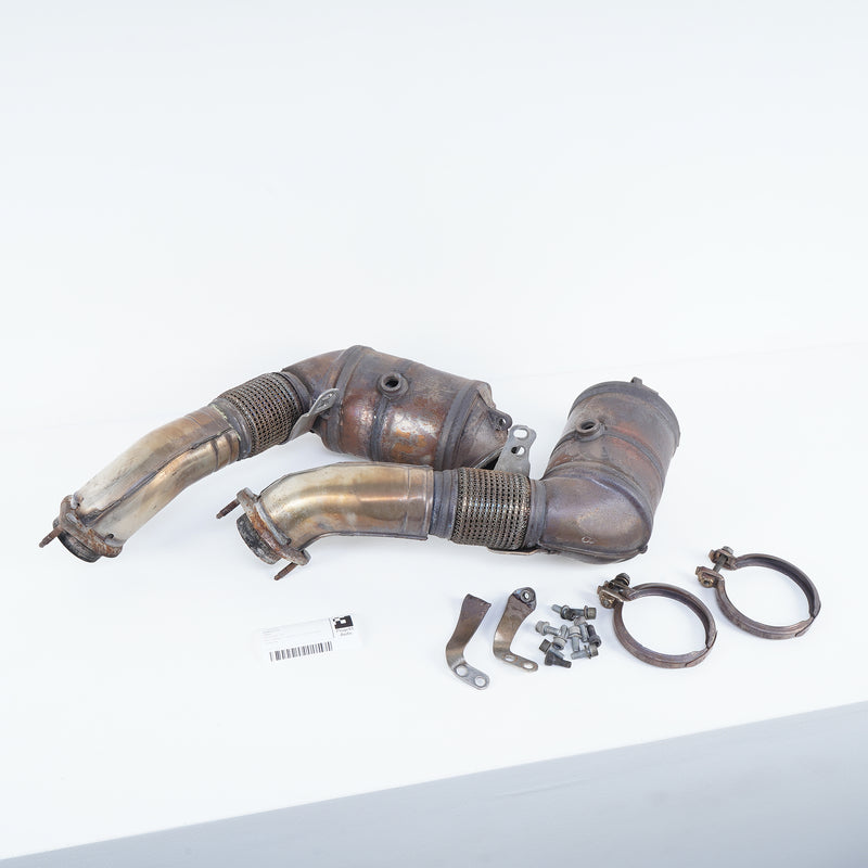 08-14 OEM BMW Downpipe Set X5M S63 N63 Early Style E70 F01 F02 F04 F10 F12 E71