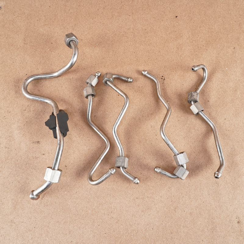08-14 OEM BMW Right High Pressure Fuel Line Set (5) Cyl 1-4 Bank 1 X5M S63 N63
