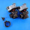 08-14 OEM BMW Turbocharger Set N63 93.7K 7576985 E70 F01 F02 F04 F10 F13 F12 E71