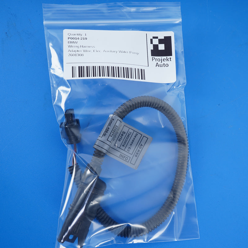 08-19 OEM BMW Auxiliary Water Pump Wiring Harness 7601308 E70 F15 F85 E71 F16