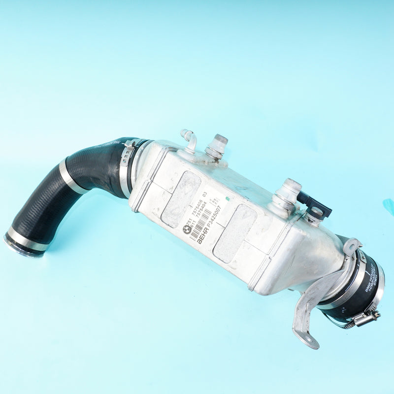 08-19 OEM BMW Right Charge Air Cooler w/Sensor N63 N63TU 7575404 E70 F15 F01 F02