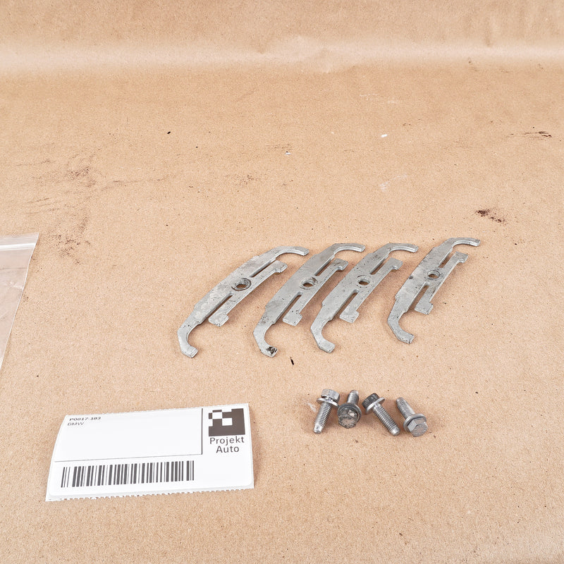 08-21 OEM BMW Injector Bracket Set (4) w/Bolts X5M S63 N63 N74 Rolls E70 F01 F02