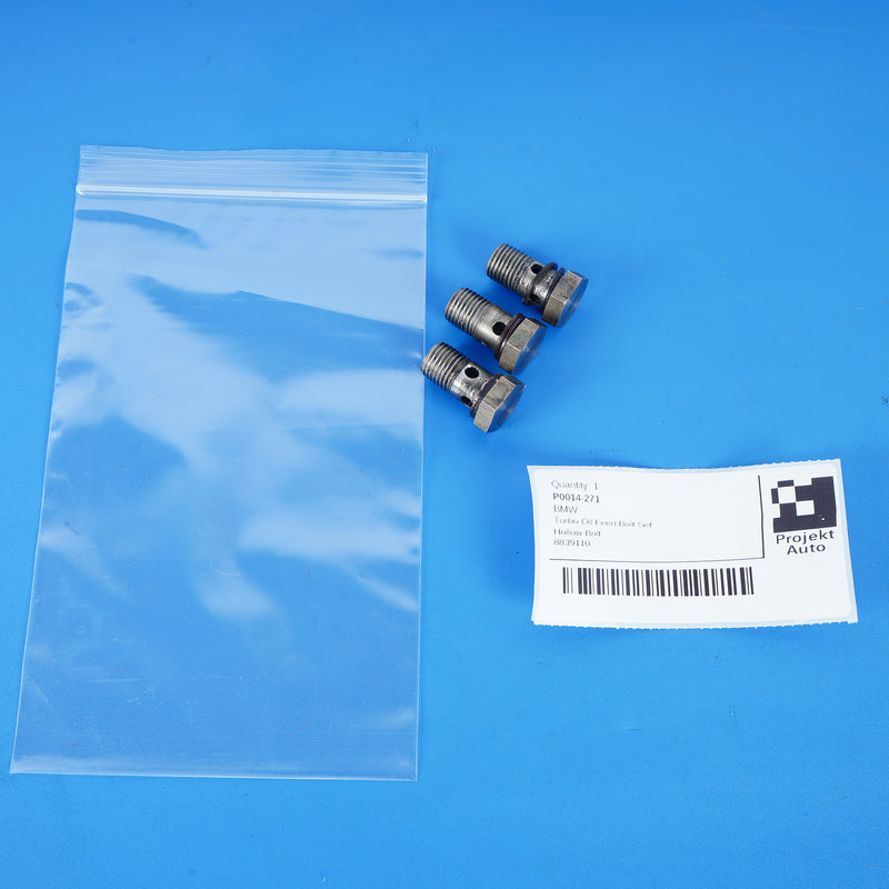08-25 OEM BMW Turbo Oil Feed Bolt Set M14x26 8839110 E70 F15 F85 F95 G05 G07