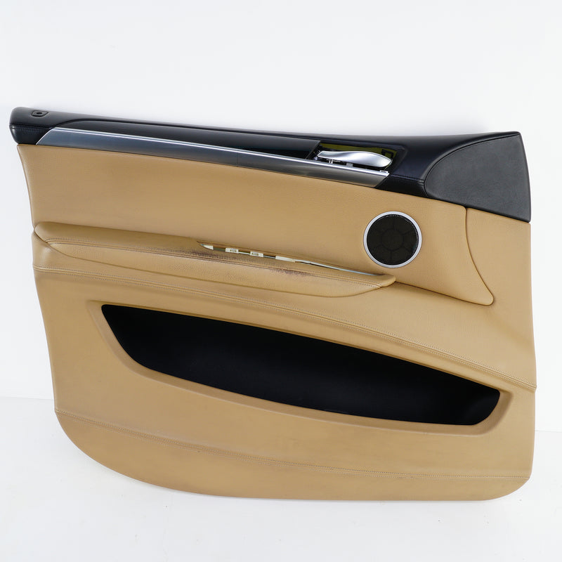 09-13 OEM BMW Front Left Door Panel Bamboo Beige Merino Leather X5M X5 7243431