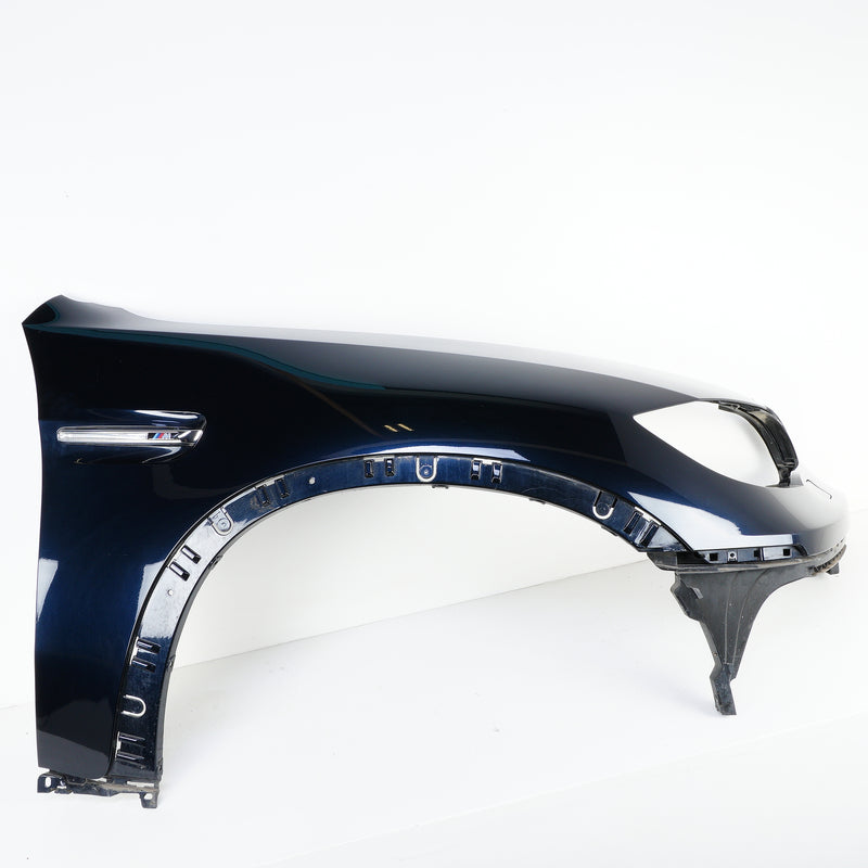 09-13 OEM BMW Front Right Fender X5M 416 Carbon Black Metallic 7238598 E70