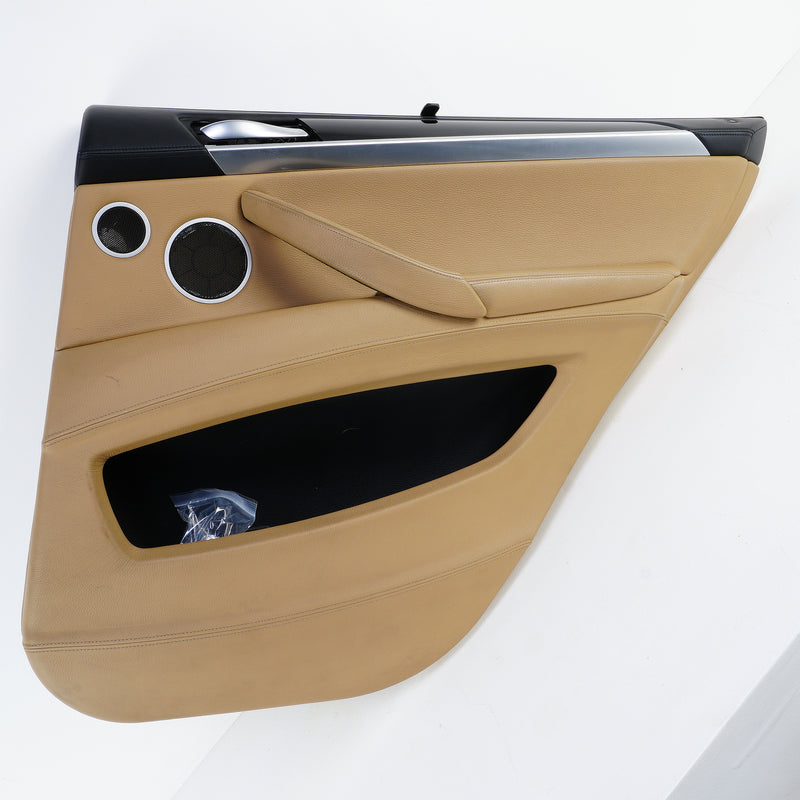 09-13 OEM BMW Rear Right Door Panel w/Sunshade Bamboo Beige Merino X5M X5