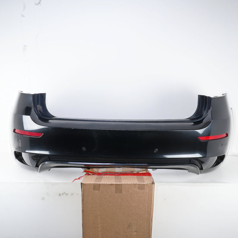 09-14 OEM BMW Rear Bumper w/PDC Harness X6M Black Sapphire 475 7217862 E71