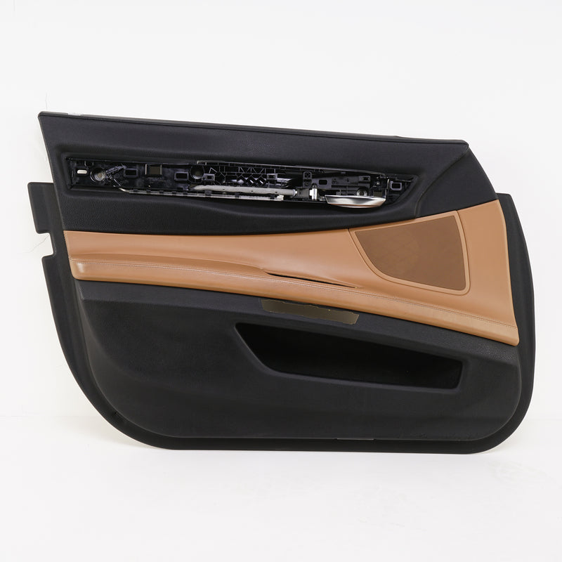 09-15 OEM BMW Front Left Door Panel Saddle Brown 740i 750i F01 F02 F04
