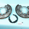 09-19 OEM BMW Rear Brake Dust Shield Set w/Rings X5M X6M X5 X6 6857982 E70 F15