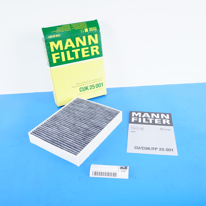 12-21 BMW MANN Cabin Filter Charcoal 9237555 F30 F80 F22 F32 F82 F87 F36 F23