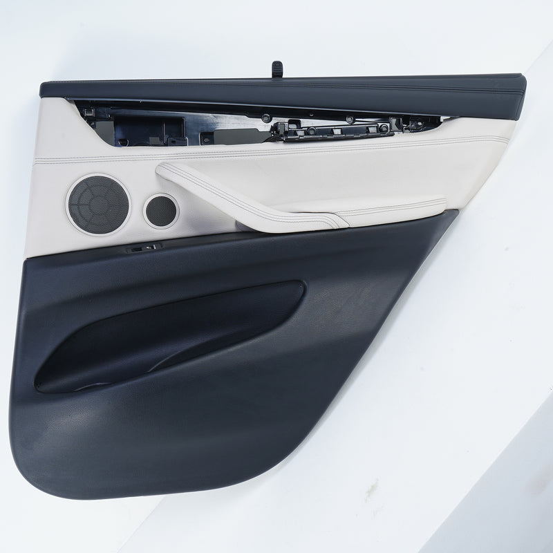 14-18 BMW Rear Right Door Panel LCEW Ivory White Dakota X5 w/Leather Dash F15