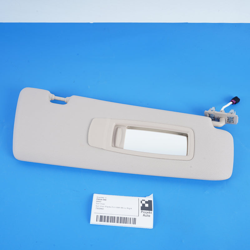 14-18 OEM BMW Front Right Passenger Side Beige Sun Visor X5 7353960 F15