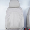 14-18 OEM BMW Front Seat Set Ivory White Dakota Leather X5 7383864 F15