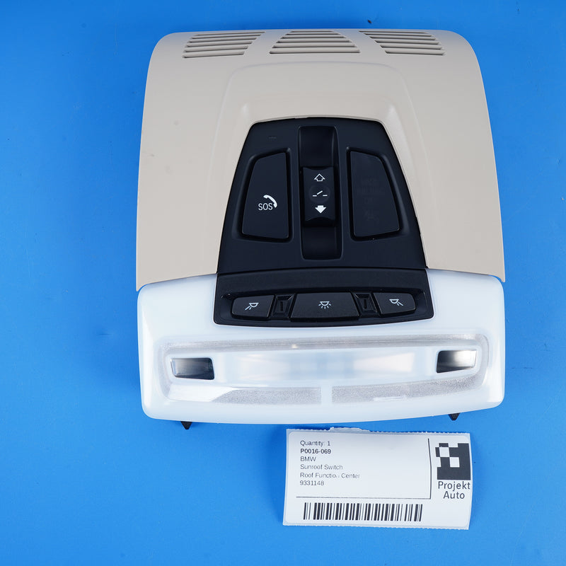 14-23 OEM BMW Front Beige Sunroof Switch X5 X5M X6 X6M 9331148 F15 F85 F16 F39