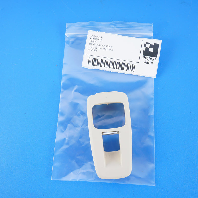 16-22 BMW Rear Door Sunshades Window Switch Cover Ivory White 7 Series G12