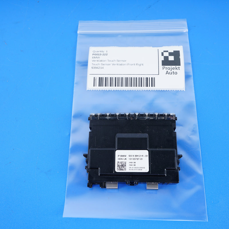 16-22 OEM BMW Front Right Heat Ventilation Touch Sensor 7 Series 9394214 G12