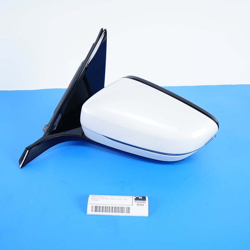16-22 OEM BMW Left Side View Mirror Cam Shadowline A96 Mineral White 750i G12