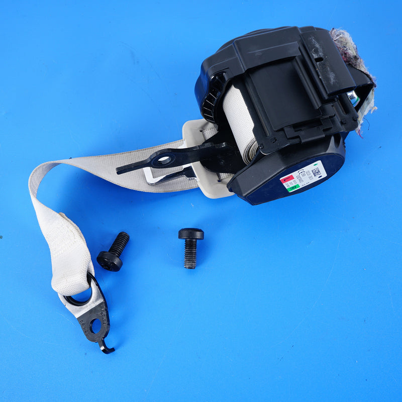 16-22 OEM BMW Rear Outside Seat Belt Ivory White 7 Series 7402525 G12