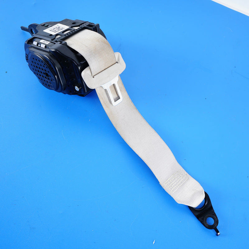 16-22 OEM BMW Rear Outside Seat Belt Ivory White 7 Series 7402525 G12