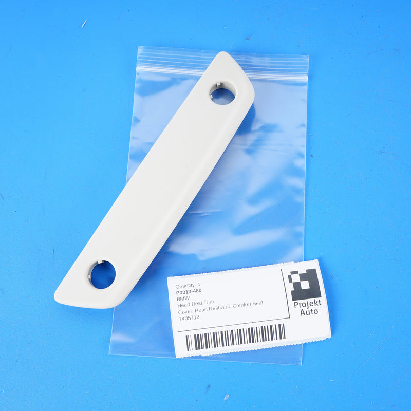 16-23 OEM BMW Front Seat Head Rest Trim Ivory White 7405712 G12 G30 G32