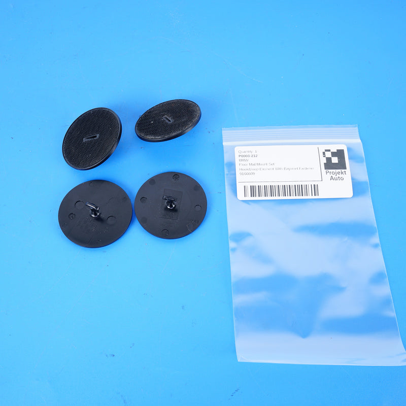 99-25 OEM BMW (4) Floor Mat Mount Set Hook and Loop E53 E83 F15 F25 F48 F85 F95