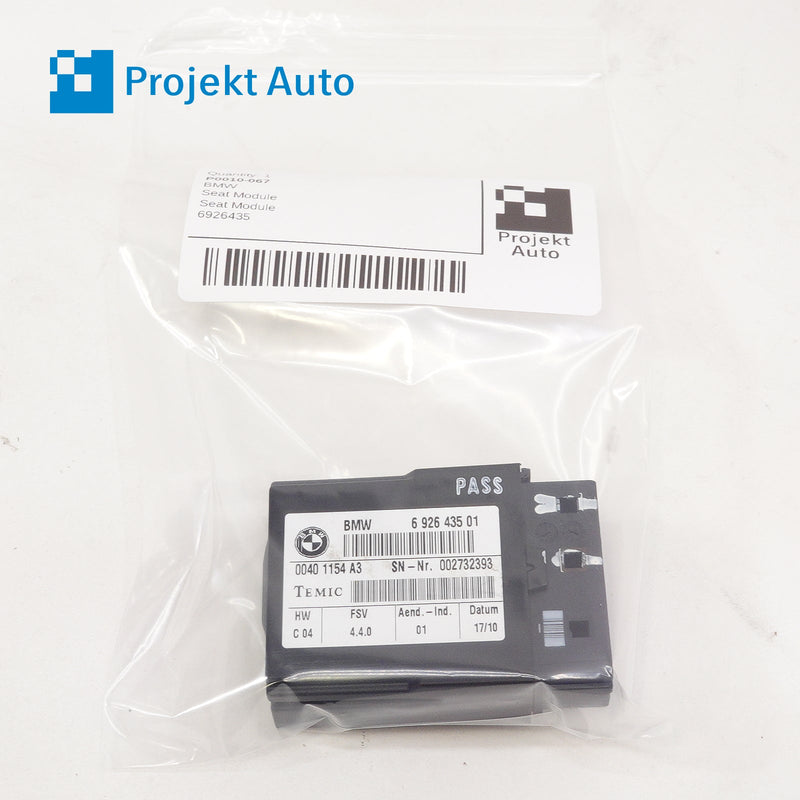 05-16 OEM BMW Seat Module 6926435 E70 E84 E90 E82 E92 E88 E89 E71 E91