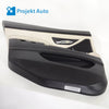 13-19 OEM BMW Rear Left Door Panel Individual Merino Platinum/Black ZBC8 F06