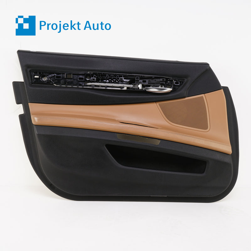 09-15 OEM BMW Front Left Door Panel Saddle Brown 740i 750i F01 F02 F04