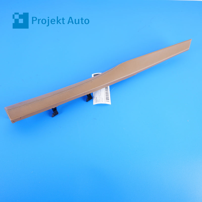 09-15 OEM BMW Right Center Console Trim Saddle Brown Nappa 740 750 NAD5 9173155