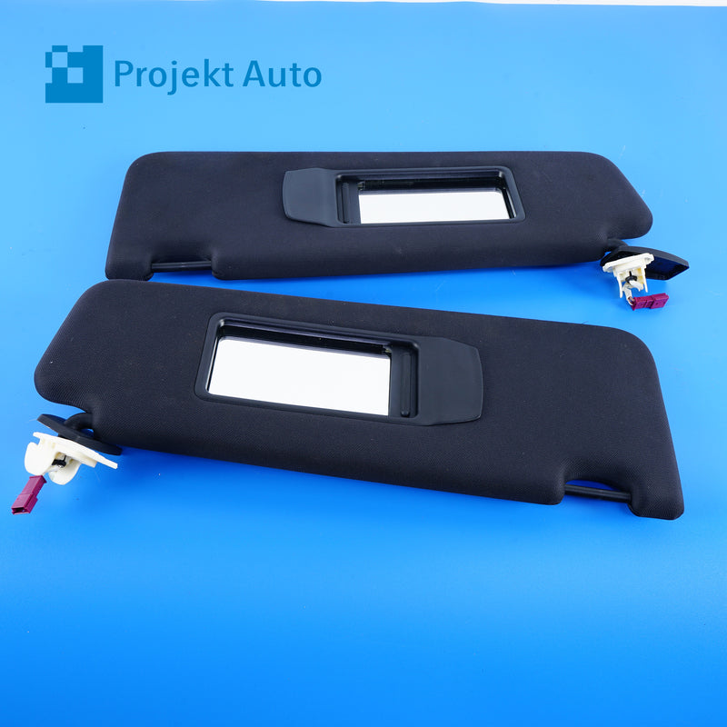 09-15 OEM BMW Black Fabric Sun Visor Set 7 Series 7903769 F01 F02 F04