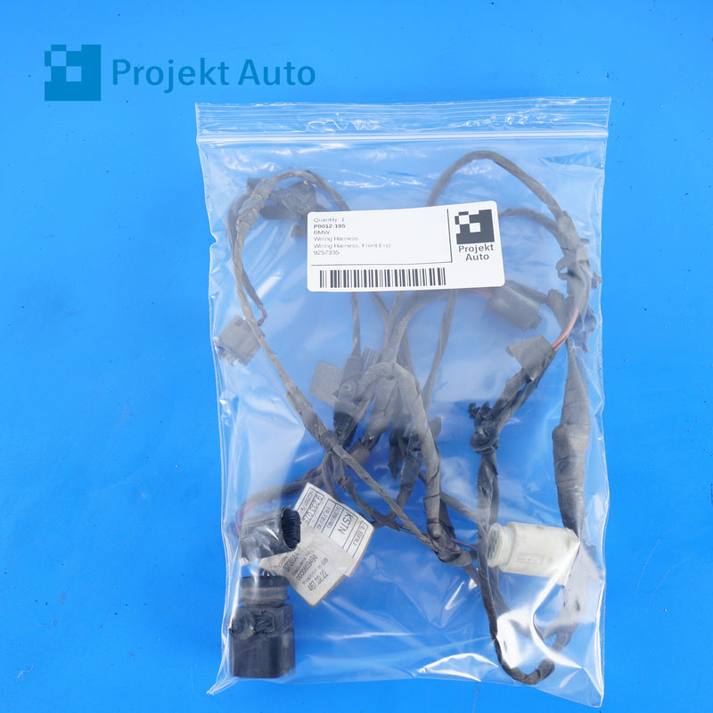 10-12 OEM BMW Front Wiring Harness Bumper Horn Etc 9257335 F01 F02 F04
