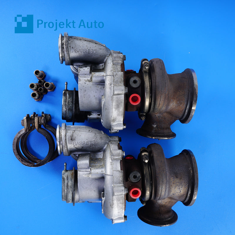 08-14 OEM BMW Turbocharger Set N63 93.7K 7576985 E70 F01 F02 F04 F10 F13 F12