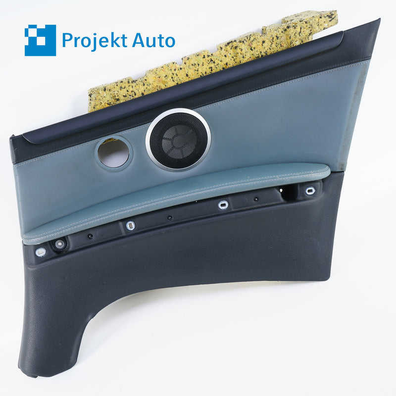 08-13 OEM BMW Rear Right Leather Trim Panel Palladium Silver 7891122 E93