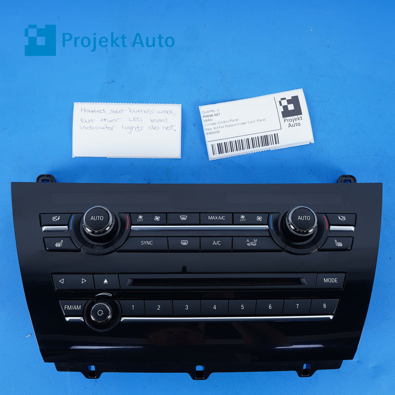14-19 OEM BMW Ceramic Climate Control Panel X5M X6M X5 X6 F15 F85 F16 F86