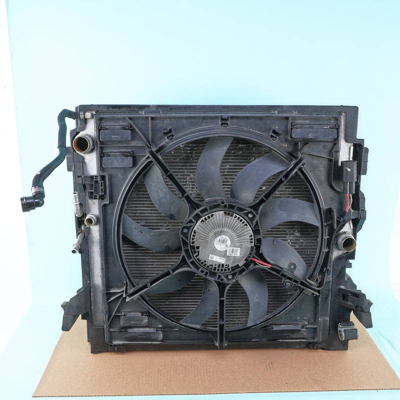 OEM BMW Radiator Assembly w/Condenser Coolers and Fan 10-14 X5M X6M S63 E70 E71